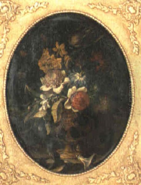 Still Life Of Flowers In A Silver Vase - view 1