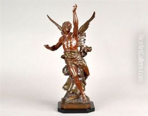 Figure Of Winged Victory by Emile Louis Picault