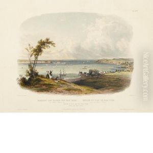 Entry To The Bay Of New York Taken From Staten Island by Karl Bodmer