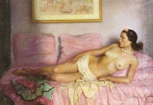 Nu En Un Interior by Ramon Pichot Gironès