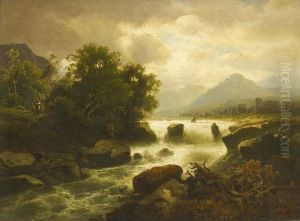 Flusslandschaft In Der Schweiz