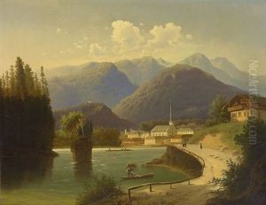 Blick Auf Bad Ischl An Einem Sommertag Blick Auf Bad Ischl An Einem Sommertag