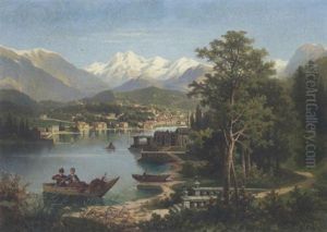 Der Lugano-see by Anton Pick