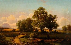 Expansive Landscape With Figures by Anton Pick