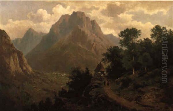 Gebirgslandschaft Mit Figurlicher Staffage - view 1