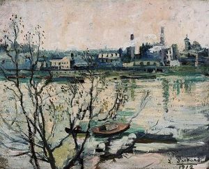 View Of The Thames by Louise Pickard