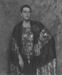 Portrait Of A Fashionable Woman by Ernst Pickardt