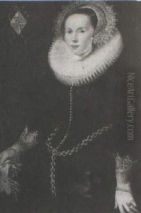 Portrait Of A Lady Wearing A Ruff Collar by Nicolaes Eliasz Pickenoy