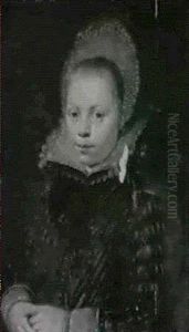 Portrait De Jeune Fille En Buste [med: Chene, Trois Planches Non Parquete} by Nicolaes Eliasz Pickenoy