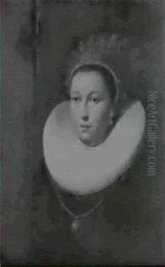 Portrait De Jeune Femme Au Collier