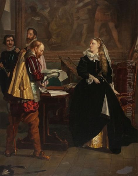 Mary Queen Of Scots Receiving Her Letter Of Abdication - view 1