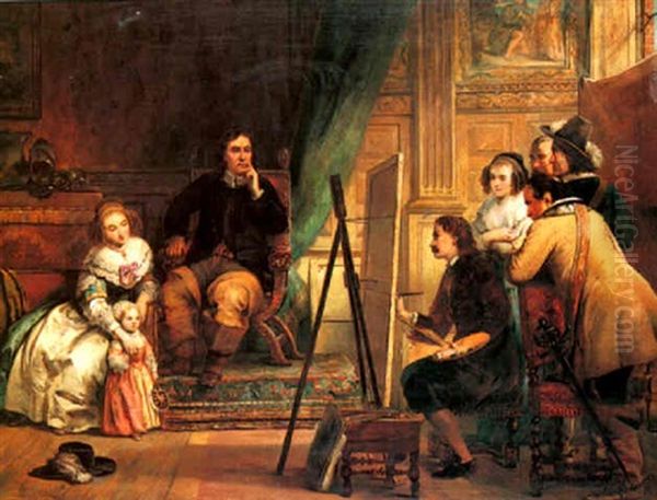 Oliver Cromwell Sitting For His Portrait - view 1