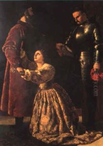 Duke Frederick Banishing Rosalind From His Court by Frederick Richard Pickersgill