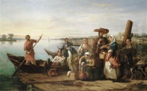 The Ferry by Henry Hall Pickersgill