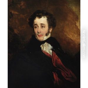 Portrait Of A Gentleman Wearing A Red Cravat
