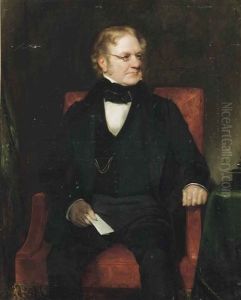 Portrait Of Thomas Richter, Three-quarter-length, Seated In A Black Suit, With A Paper In His Right Hand