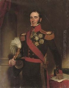 Portrait Of Sir John Conroy, 1st Bt. Standing In The Uniform Of The Royal Artillery, Holding A Plumed Helmet In His Right Hand