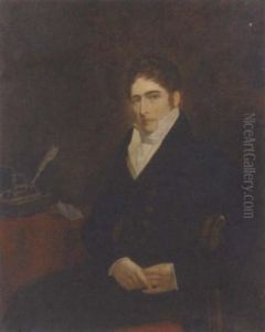 Portrait Of Morton John Davison In A Black Coat, Yellow Waistcoat And White Shirt