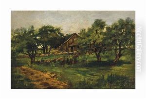 Landscape With Barn by William Lamb Picknell
