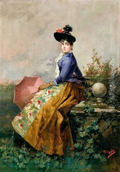 Dama Con Sombrilla Rosa - view 1
