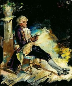 Caballero Leyendo by Manuel Picolo Y Lopez