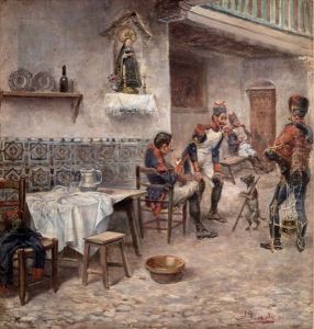 Soldados En La Taberna by Manuel Picolo Y Lopez
