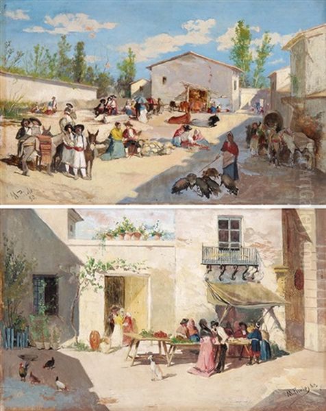 Mercado De Valencia Und Pareja, Place De Ariella (pair) - view 1
