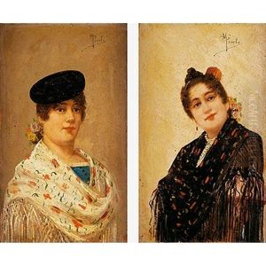 Maja Con Montera (+ Maja Con Peineta; Pair)
