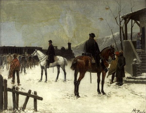Militaires A Cheval - view 1