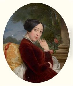 Portrait De Femme by Francois Edouard Picot