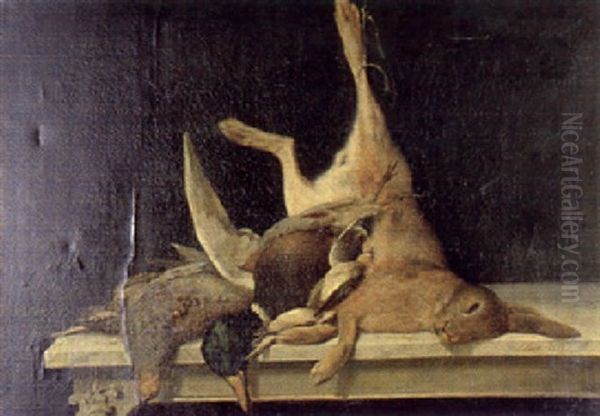 Stilleben Mit Hasen, Stockente Und Rebhuhn - view 1