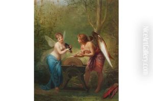 Cherubs Sharpening Their Arrows