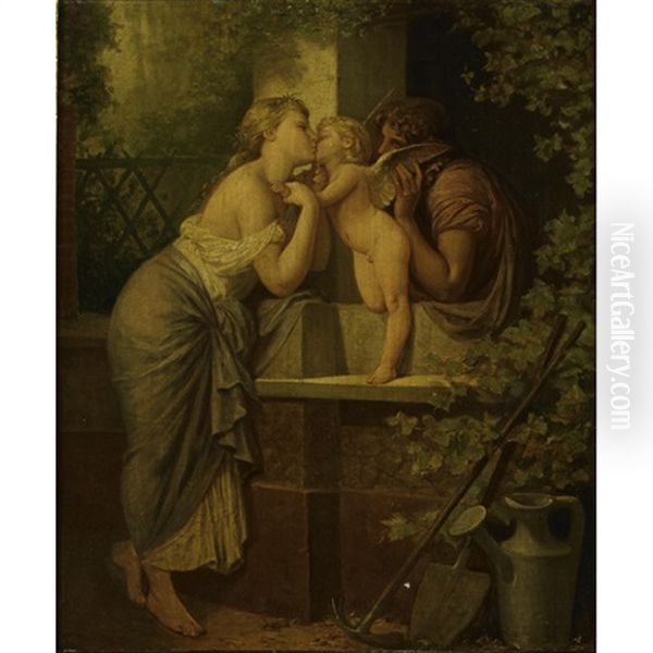 Cupid And A Young Couple - view 1