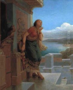 Auf Der Palastterrasse by Henri Pierre Picou