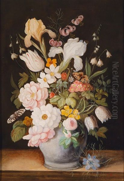Blumenstuck Mit Schmetterling - view 1