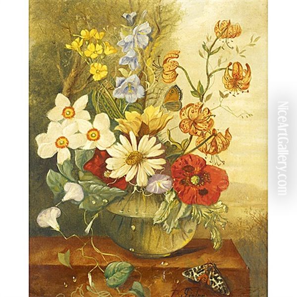 Still Life Of Flowers (+ Another; 2 Works) - view 1