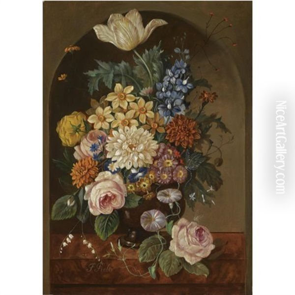 Blumenstillleben-still Life With Flowers - view 1