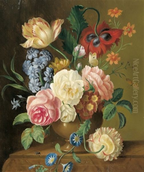 Blumenstuck Mit Schmetterling - view 1