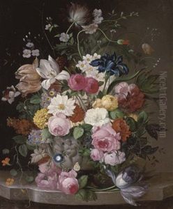 Summer Blooms In A Classical Urn Summer Blooms In A Classical Urn