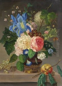 Stillleben Mit Blumen, Fruchten Und Insekten