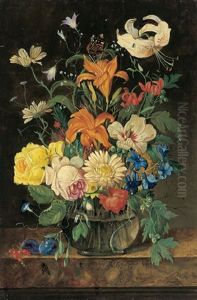 Sommerblumen In Einer Glasvase