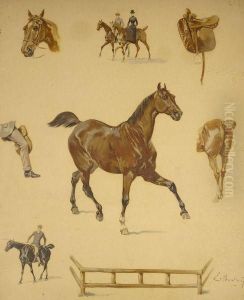 Etudes De Chevaux by Ernest Alexandre Bodoy
