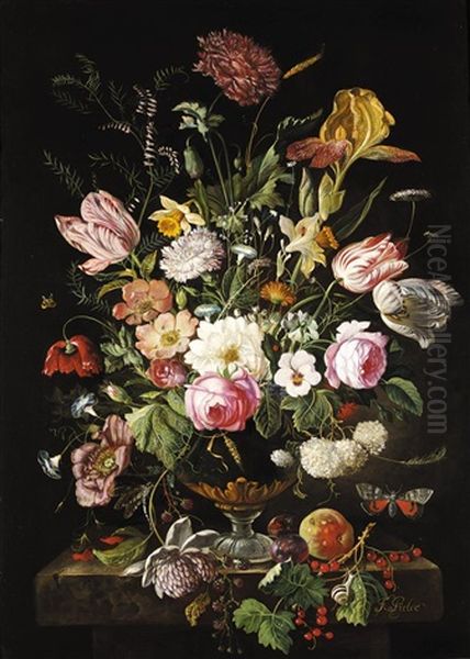 Stilleben Mit Osterglocken, Tulpen Und Anderen Blumen In Einer Vase (still Life With Daffodils, Tulips And Other Flowers In A Vase) - view 1
