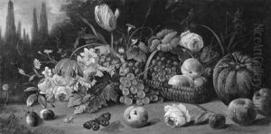 Blumen- Und Fruchtestilleben Blumen- Und Fruchtestilleben