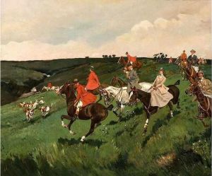 :la Chasse A Courre by Ernest Alexandre Bodoy
