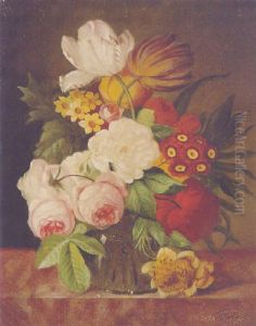 Summer Flowers In A Glass Vase Summer Flowers In A Glass Vase