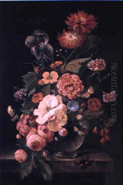 Floral Still Life On A Ledge - view 1