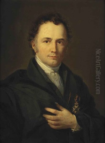 Portrait Of The Artist In A Black Costume With The Order Of The Netherlands Lion - view 1