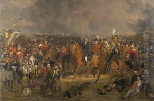 The Duke Of Wellington And Marshal Blucher After The Battle Of Waterloo by Jan Willem Pieneman