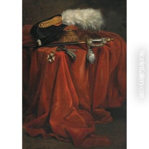 An Officer's Dressing Table by Nikolaas Pieneman